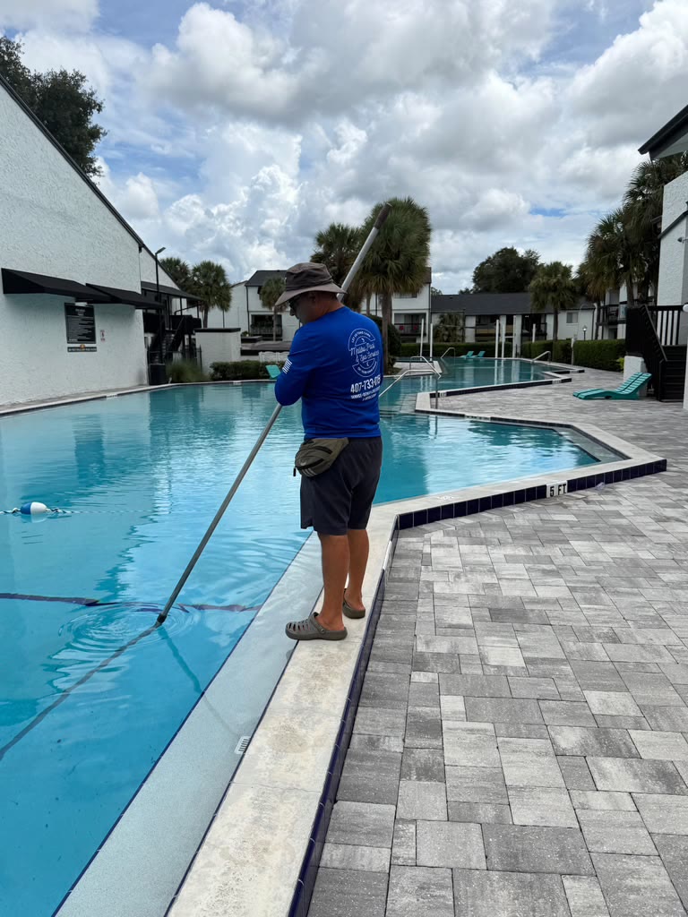 Commercial pool service at an Orlando apartment community