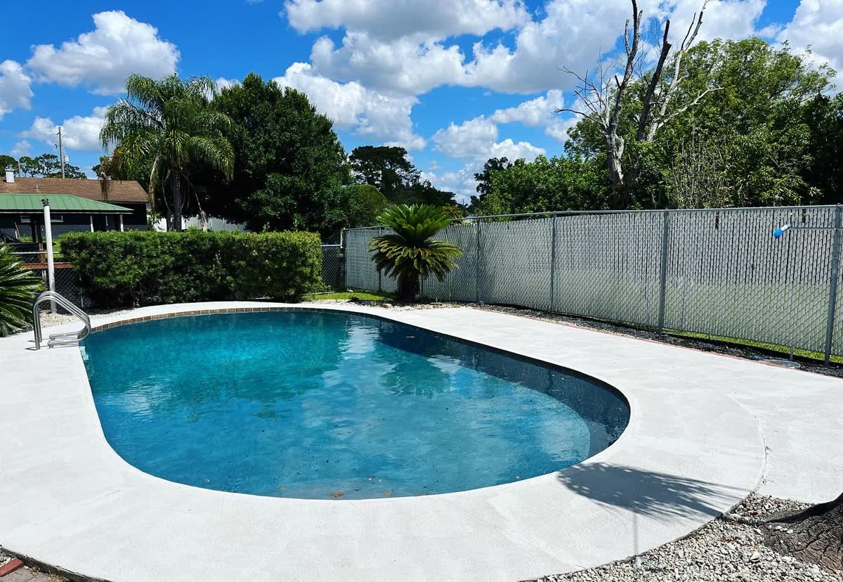Residential pool after service