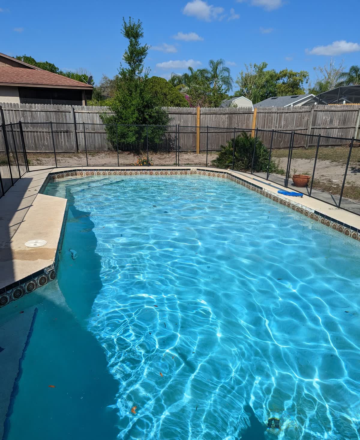 Screened residential pool